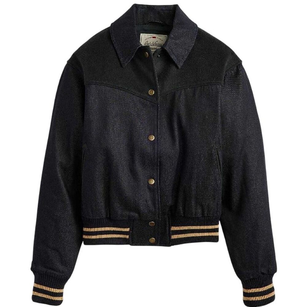 Levis Womens/Ladies Lennox Snap-Front Varsity Jacket / Blue